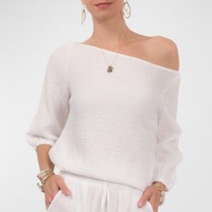 Everyday Ritual Penny White Top Size M. 100% cotton. Washed but never worn.